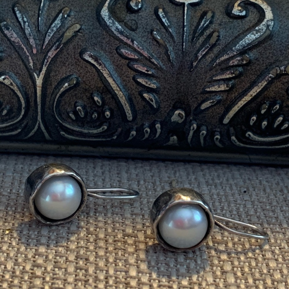 Sterling Silver and Pearl Earrings